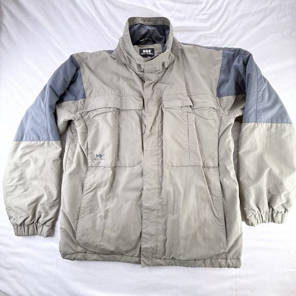Helly Hansen Waterproof Snowboarding Ski Snow Jacket Men’s Large Khaki Technical